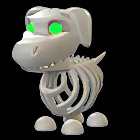Halloween White Skeleton Dog